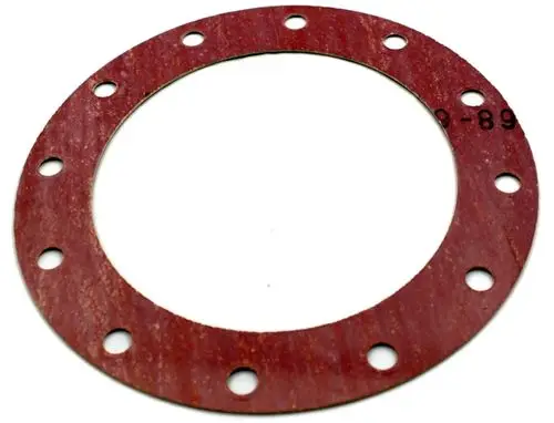 Runde Dichtung mit mehreren Löchern, in roter Farbe, möglicherweise aus Gummi oder vergleichbarem Material, ideal für Anwendung bei Wolf-Geräten.